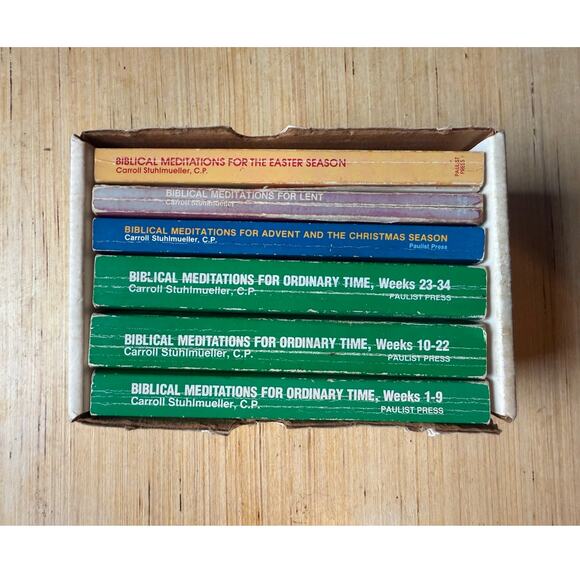 Biblical Meditations Complete 6 Book Set by Carroll Stuhlmueller 1984 Catholic - Picture 1 of 6